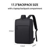 Laptop Backpack 17 Inch Waterproof Business Work Backpack for Men/Women Computer Backpack with USB Charging Port, Laptop Compartment，Black