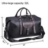 Oversized Leather Travel Duffel Bag