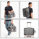 seyfocnia Convertible 3 in 1 Laptop Backpack,17.3 Inch Messenger Backpack Satchel Bag Briefcase Backpack Computer Handbag Shoulder Bag for Men or Women-Grey