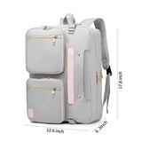 Messenger Bag for Women,Laptop Backpack Fits 17.3 Inch Laptop Bag Handbag Business Briefcases for Women Convertible Briefcase Backpack Shoulder Bag for Work-Grey