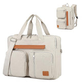 seyfocnia Messenger Bag for Women,Laptop Backpack Fits 15.6 Inch Laptop Bag Handbag Business Briefcases for Women Convertible Briefcase Backpack Shoulder Bag for Work-Beige