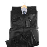 Seyfocnia Carry On Waterproof Mens Garment Bag for Travel Business with Shoe Compartment -Black