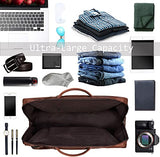 Seyfocnia Oversized Travel Duffel Bag, Waterproof Leather Weekend bag Gym Sports Overnight Large Carry On Hand Bag
