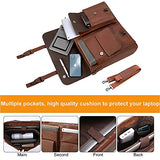 Seyfocnia Leather Messenger Bag for Men,15.6 Inch Vintage Laptop Bag Briefcase Satchel