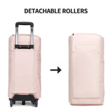 Rolling Garment Bag,Rolling Duffle Bag with Wheels Rolling Garment Bags for Travel with Shoe Pouch Carry On Bag Weekender Bags Garment Duffel Bag for Women-Pink