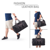Oversized Leather Travel Duffel Bag