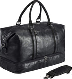 Weekender Overnight Bag with Shoe Pouch Large Carry On Bag